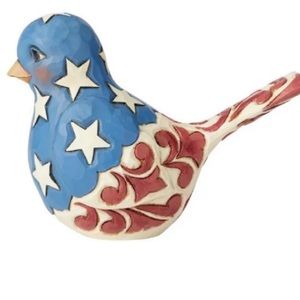 Jim Shore Heartwood Creek Feathered in Freedom Patriotic Bird Figurine